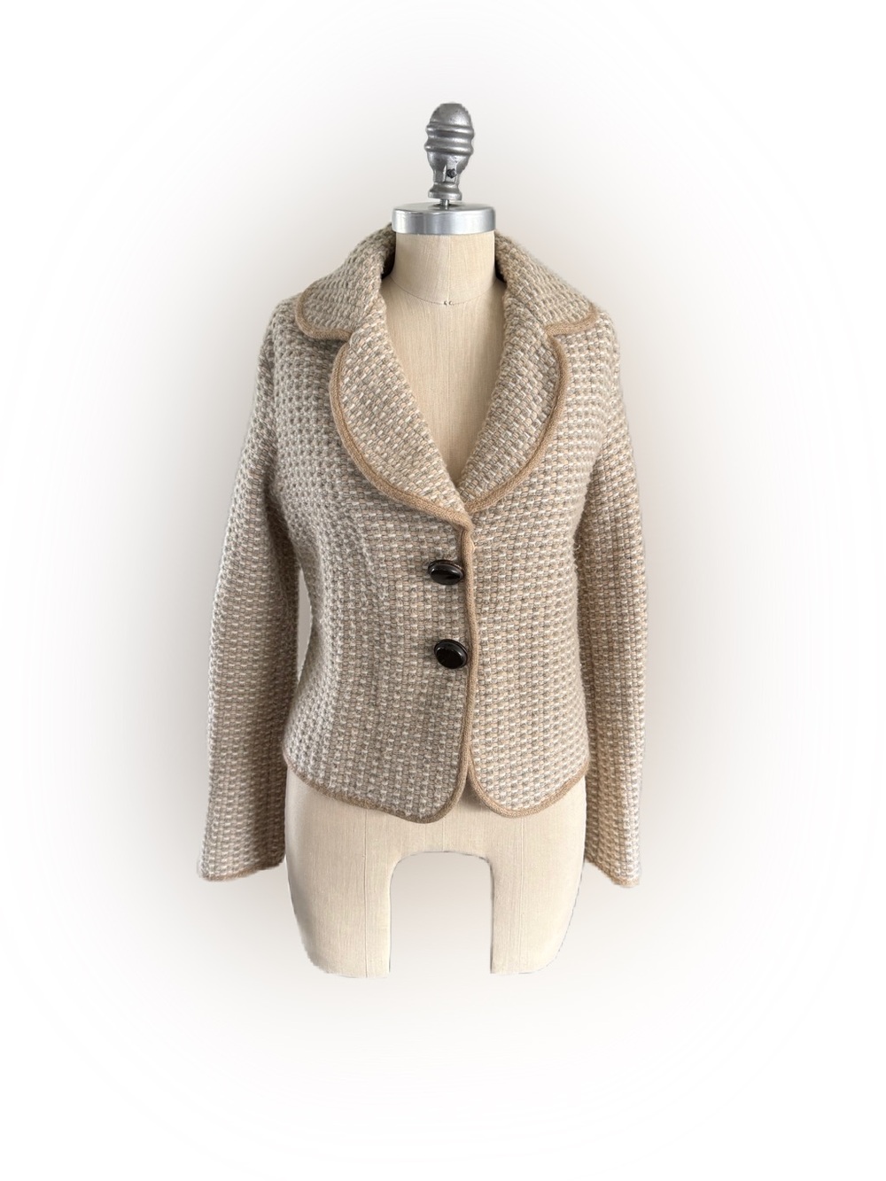 Fabiana Filippi Women’s Wool Blend Cropped Blazer. Size Medium